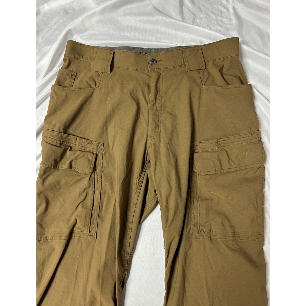 Duluth Trading Co Mens Dry on the Fly Cargo Pants Brown Relaxed Fit 36x34 Hiking - Picture 2 of 16